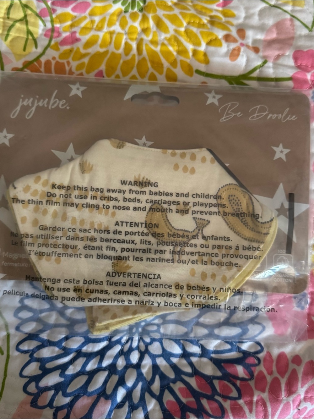 New BE DROOLIE BANDANA BIBS jujube